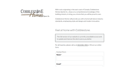 Desktop Screenshot of cobblestonehomesquinte.com
